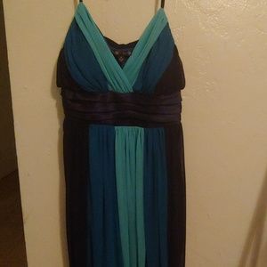 Blue mid length dress